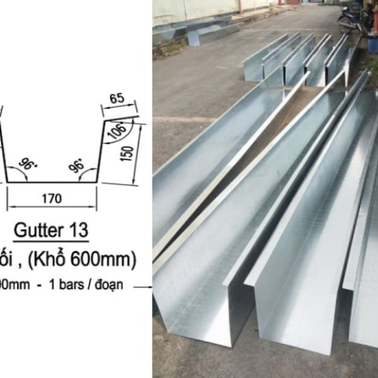 Kích Thước Máng Xối Thu Nước Các Loại Tôn, Nhựa, Inox