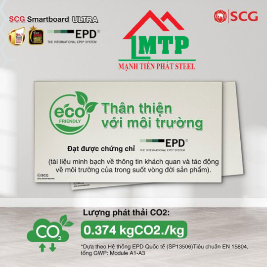 Bảng báo giá tấm cemboard Smartboard SCG mới nhất 2025