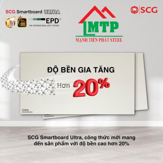 Bảng báo giá tấm cemboard Smartboard SCG mới nhất 2025